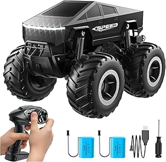 RC Trucks for Adults - 4WD Remote Control Cybertruck, Max 30kmh High Speed Off-Road Remote Control Cars Pick-up Electric Vehicle RC Truck, Black