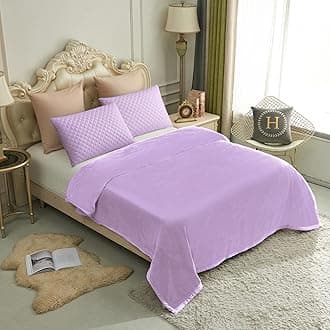 JYK Korean Faux Mink Fleece Blanket Queen Size 3.5 LB,1 Ply Soft and Fluffy Flannel Blanket,Lightweight Breathable Bed Blanket for Couch Bed Camping 79''x91'', Ideal Gift for Mothers Day Mom Birthday