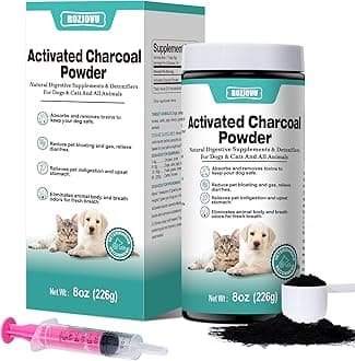 Activated Charcoal for Dogs, Cats, and All Pets, Pet First Aid Kit Antidote for Poisoning, Indigestion & Diarrhea, Gas Relief, 8 oz (Powder)