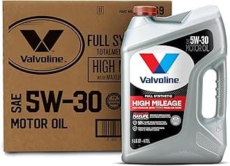 Valvoline Full Synthetic High Mileage with MaxLife Technology SAE 5W-30 Motor Oil 5 QT, Case of 3