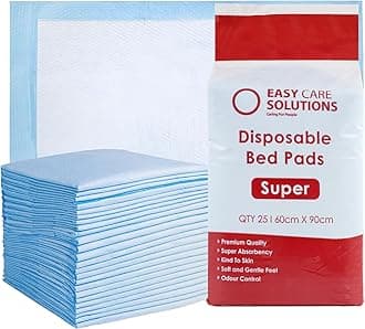 75 x Easy Care Solutions 60 x 90 cm Super | Premium Disposable Incontinence Bed Pads | High Absorbency Underpads, Bed Mats, Mattress Protectors, Incontinence Pads | 3 Packs of 25