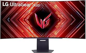 LG 45 inch 21:9 Ultragear™ OLED WQHD 800R Curved Gaming Monitor (3440 x 1440) 240Hz, 0.03ms, G-Sync Compatible, AMD FreeSync™, HDR™ True Black400, 1.5M:1 Contrast Ratio, Tilt,Height,Swivel, 45GS95QE