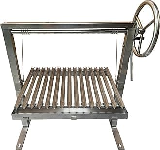 Argentinian Asado Charcoal BBQ Grill for Brick Outdoor DIY Kitchen (67cm Without Ember Maker)