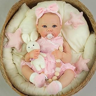 Reborn Baby Dolls - 20 Inch Realistic Baby Doll Real Life Baby Dolls Lifelike Newborn Baby Doll Girl with Soft Full Vinyl Body and Accessories can Swimming Baby Dolls for 3+ Years Old Kids Gifts