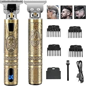 Hair Clippers Men Professional Beard Trimmer, Electric Self Hair Clippers with LCD Screen, Precision Outliner Trimmer-Smooth Clipping, Sharp Shavers-Rechargeable Battery