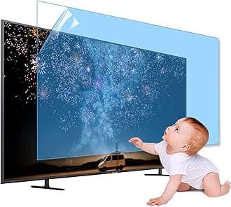 XRRX 43-65 Inch TV Screen Protector, Frosted Matte Anti Glare Outdoor/Indoor Anti Blue LightDustproof Filter Film, Relieve Eye Strain and Sleep Better, for LCD、LED、4K OLED / 55in 1211x682mm