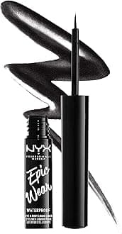 Epic Wear Metallic Liquid Liner, Long-Lasting Waterproof Eyeliner - Black Metal