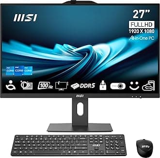 MSI PRO AP272P 27" IPS FHD All-in-One PC: Intel Core i7-14700, 16GB DDR5, 1TB m.2 NVMe SSD, WiFi, Adjustable Stand, Keyboard & Mouse, Windows 11 Home: 14M-602US