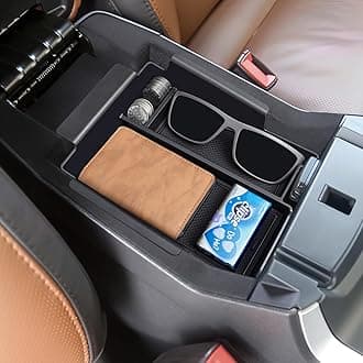 New Center Console Organizer Compatible with Ford Explorer 2012 2013 2014 2015 2016 2017 2018 2019 Accessories, Armrest Box Big Compartment Secondary Storage Tray ABS Black Material
