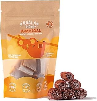 Koala Picks Fruit Rolls 66g - 12pcs Mango Rolls, Free from Artificial Flavor, Preservatives, Transfat, Gluten, Dairy & Refined Sugar, Healthy Snack for Kids & Adults