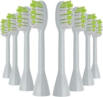 One Series Replacement Toothbrush Heads Pisonicleara Compatible with sonicare Philips One Series BH1022/03 HY1100/02 HY1102 (8-pc) Battery Brush, Mango Snow White Travel Refill (one-Mint)