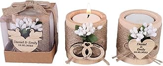 Wood Tealight Candle Holder for Table Centerpiece Wedding Party Favors Thank You
