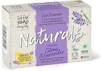 Natural Range - Citrus & Lavender Soap Bar 100g | Vegan, Cruelty Free & Eco Friendly Body, Face & Hand Soap | Free from SLS & Parabens | Antibacterial with Cleansing Essential Oils