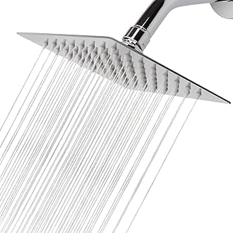 NearMoon High Flow Rain Shower Head Stainless Steel Square High Pressure Design Great Shower Experience Even at Low Water Flow (6 Inch, Chrome Finish)