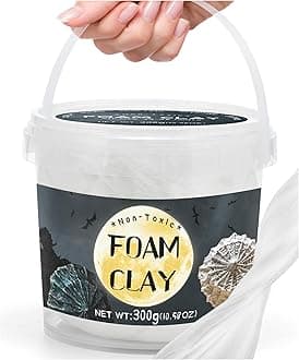 Air Dry Clay for Adults Moldable Cosplay Foam Clay Soft White Modeling Clay for Sculpting with High Density and Hiqh Quality DIY Model Magic Clay for All Ages 300 Gram White
