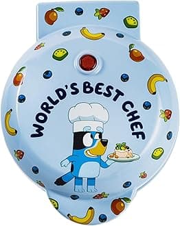 Uncanny Brands Bluey Mini Waffle Maker – Fun Character Waffles – Easy to Use and Clean