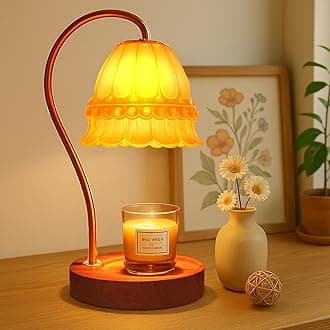 Candle Warmer Lamp with Dimmer - Electric Candle Lamp with Timer for Jar Candles Scented Candles with 2 Bulb