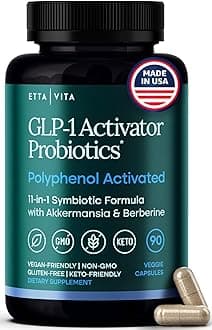 GLP-1 Probiotic Supplement for Weight Loss & Appetite Suppressant for Women and Men with Akkermansia, Berberine, Inulin, EGCG, Resveratrol, Hops - Supports Digestion, Hunger, Cravings, Gut Health