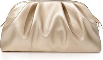 lovyoCoCo Clutch Purse for Women Soft Pleated PU Wedding Clutch, Elegant Evening Bag for Galas, Proms,Cocktail Parties