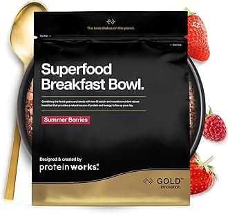 – Protein Works | Superfood Breakfast Bowl - GOLD Innovation, Award-Winning Protein Cereal, High Protein Breakfast, Grains, Seeds, Oats, High Fibre, Summer Berry Feast, 20 Servings, 1.2kg