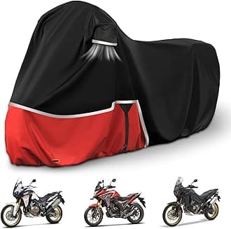 Waterproof Motorcycle Cover Replace for Honda Adventure Model, 420D Oxford Cloth Honda Africa Twin,CRF250f, CRF300l and NC750X/CB500X/XR150L Motorcycle Cover for Snow Rain Dust Protection