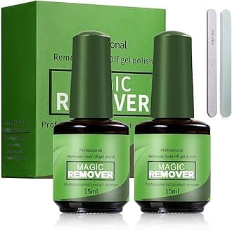 2 PCS 15ML Gel Nail Polish Remover, Gel Polish Remover for Nails, Professional Remove Gel Nail Polish, Quick & Easy Polish Remover In 2-3 Minutes