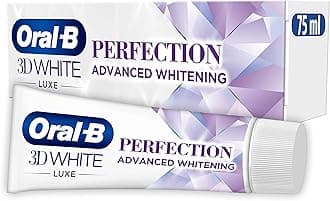 Oral-B 3D White Toothpaste, 75 ml, Luxe Perfection Advanced Whitening, Teeth Whitening & Teeth Stain Removal