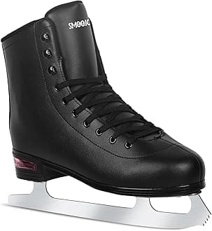 Figure Ice Skates for Women and Men - Air Cushion Deluxe Hockey Ice Skate Premium Leather Skates Indoor Outdoor Rink for Teens Beginner