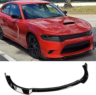 3Pcs Front Bumper Lip Compatible with 2015-2024 Dodge Charger, Air Dam Lower Chin Spoiler Splitter Fit for SRT Hellcat 392 Scat Pack GT R/T Daytona, Protection Body Kit (Glossy Black)