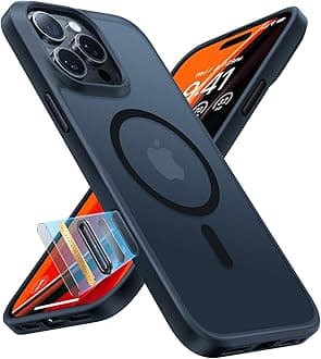 TORRAS for iPhone 16 Pro Case with MagSafe, 12FT Military Grade Shockproof, Slim Thin but Sturdy, Velvety Touch and Anti-Slip Texture, Magnetic Protective for iPhone 16 Pro Case Cover, Matte Black