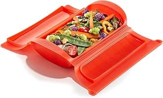Lékué - Steam Case, Without Tray, silicone Red, 1-2 people, 650 ml