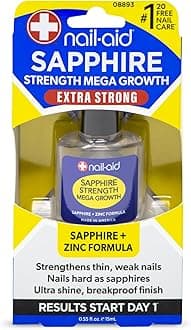 NAIL-AID Sapphire Strength Mega Growth, Clear, 0.55 Fluid Ounce