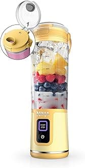Ninja Blast Portable Blender, Cordless 18 oz, Personal Blender for Vessel Shakes and Smoothies, BPA Free, Leak Proof, Lid and Spout, USB-C Rechargeable, Dishwasher Safe, Lemon Meringue, BC151LB