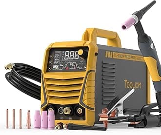 200A AC/DC TIG Welder with Pulse, Dual Voltage 110V/220V, Aluminum Welder with IGBT Inverter, Large LED Display, AC TIG/DC TIG/Pulse TIG/SPOT TIG/Stick Multiprocess Welding Machine