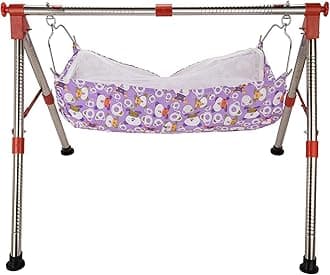 NRI Style Round RED Colour Fully Folding Stainless Steel Ghodiyu with Free, 4 Robber Pade