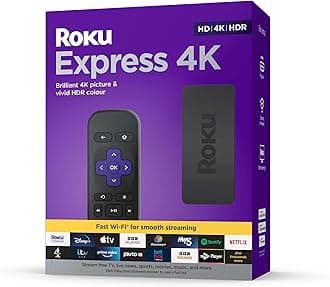 Roku Express 4K | HD/4K/HDR Streaming Media Player, Black