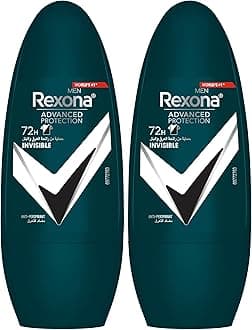 MEN Antiperspirant Deodorant Roll On, 72 hour sweat & odor protection*, Antibacterial + Invisible, with MotionSense technology, 50ml (Pack of 2)