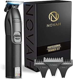 NOVAH Grooming Professional Hair Trimmer for Men, Barber Trimmer Cordless T Trimmers for Barbers