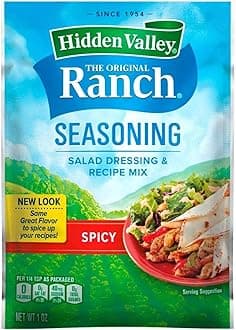 Hidden Valley Spicy Ranch Salad Dressing & Seasoning Mix (Pack of 4) 1 oz Packets