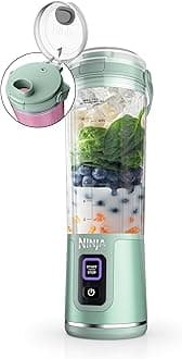 Ninja Blast BC151MT Portable Blender, Cordless 18oz Personal Blender for Vessel Shakes & Smoothies, BPA Free, Leak Proof Lid & Spout, USB-C Rechargeable, Dishwasher Safe, Tint Mint,