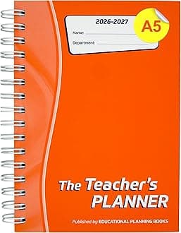 The Teachers Planner 2026-2027 for Secondary School – A5 – Six Period Day – Page-a-Day & Undated, with Dedicated Pages for Year Planning, Exams, Marking and more (TP9-O)