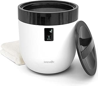 Serenelife Counter Towel Warmer, Luxury Towel Warmer Bucket, Towel Warmer for Bathroom, Auto Shut Off, Fits Oversized Towels, Bathrobes, Blankets, PJ's and More