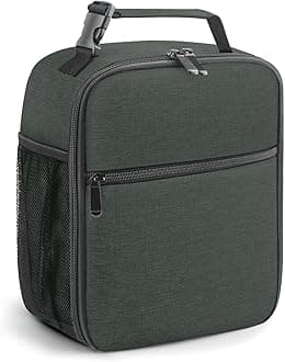 Lunch Bag for Men/Women, Reusable Lunchbox for Adult, Small Insulated Lunch box, Lunch Tote Bag for Office, Work, Picnic - Black