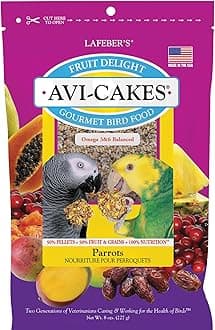 LAFEBER'S Fruit Delight Avi-Cakes Pet Bird Food, Made with Non-GMO and Human-Grade Ingredients, for Parrots (8 oz Pack of 1)