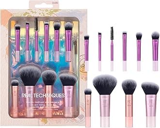 11 Piece Travel Fantasy Mini Brush Set, Travel Size Makeup Brushes For Foundation Eyeshadow, Powder, Blush, Contour, & Concealer, Makeup Bag Included, Gift Set, Cruelty-Free
