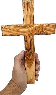 Zuluf Wall Hanging Olivewood Cross 25cm Wall Cross Christian Holy Gift (Ow-Crs-050)