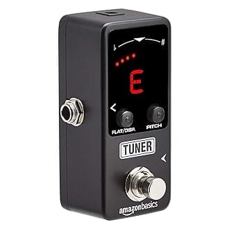 Amazon BasicsMini Tuner Pedal for Guitar and Bass, Black