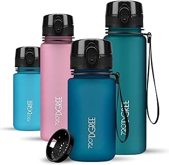 720°DGREE Children's Water Bottle 350 ml "UberBottle" + Fruit Sieve – BPA-Free, Leak-Proof – Water Bottle Ideal for Kindergarten, Playground, Girls & Boys from 2 Years
