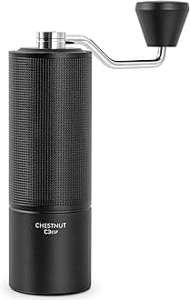 Chestnut C3 ESP Manual Coffee Grinder, Hand Coffee Grinder with Internal Adjustable Grind Setting, Stainless Steel S2C Conical Burr Coffee Grinder, for Espresso to French Press - Black