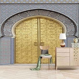 Custom Any Size 3D Wallpaper Mural - Golden Arches Photo Wall Painting,Living Room Bedroom Hotel Wallpaper Home Decor Peel and Stick Wall Posters Removable Wall Art250(W) x 175(H) cm